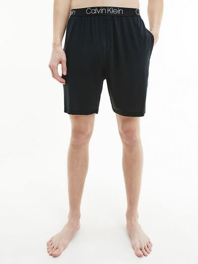 Calvin Klein Ruhák HU407201 | Calvin Klein Ultra Soft Modal Férfi Pizsama Rövidnadrág Fekete